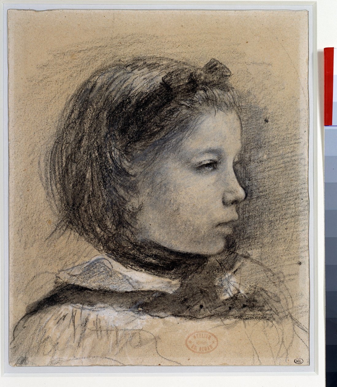 Porträtt av Giulia Bellelli Studie för "" familjen Bellelli"" Teckning av Edgar Degas (1834-1917) Omkring 1858-1859 Dim.0,23 x 0,19 m Paris. Louvren av Edgar Degas