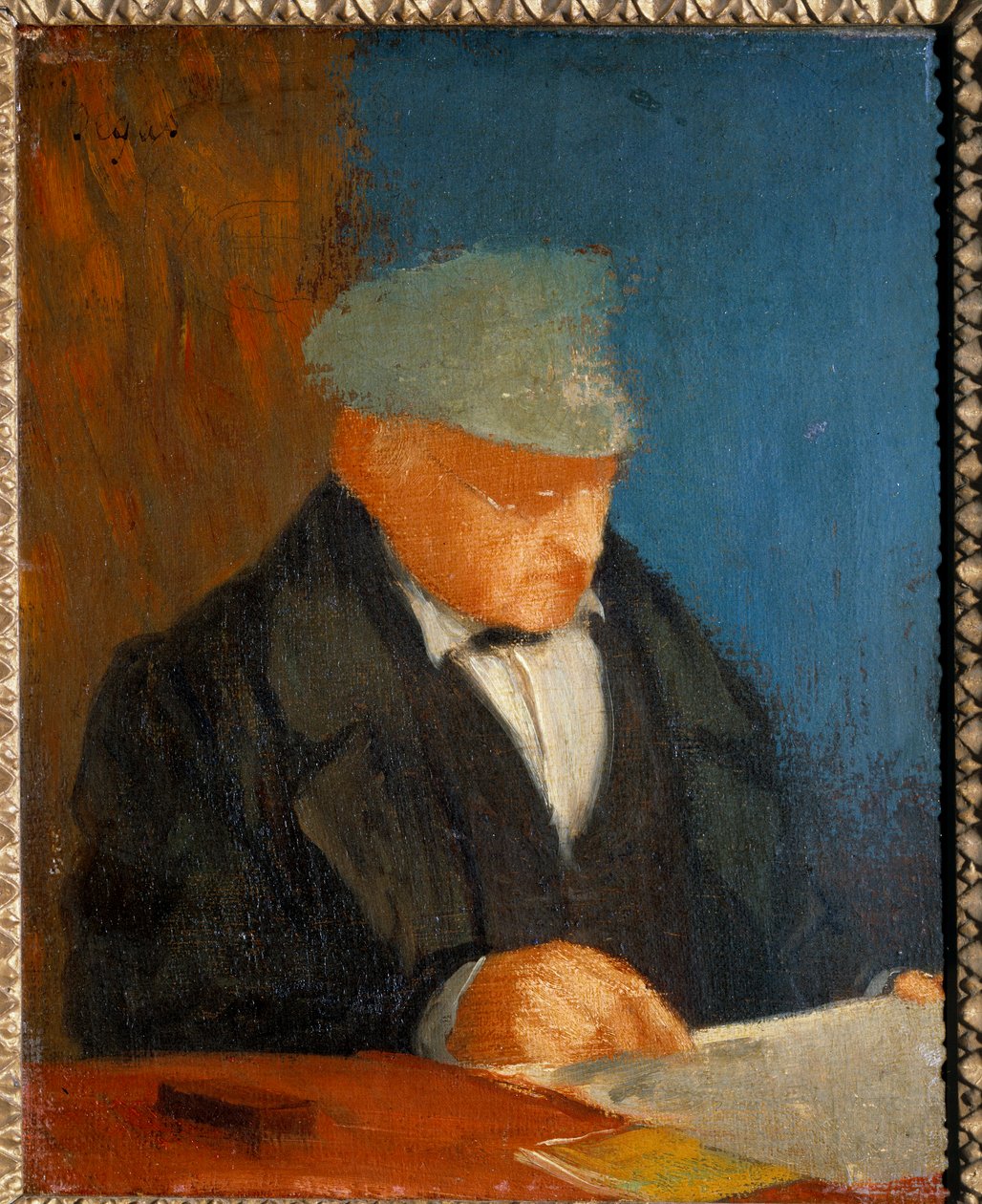 Porträtt av Hilaire Degas (1770-1858) farfar till konstnären Målning av Edgar Degas (1834-1917) 1800-talets sön. 0,25x0,25 m Paris, musee d