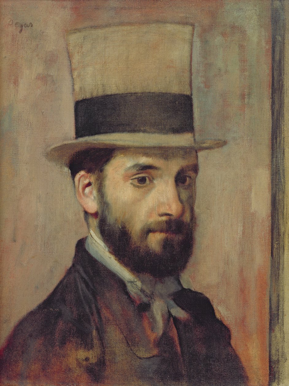 Porträtt av Leon Bonnat (1833-1922) c.1863 av Edgar Degas