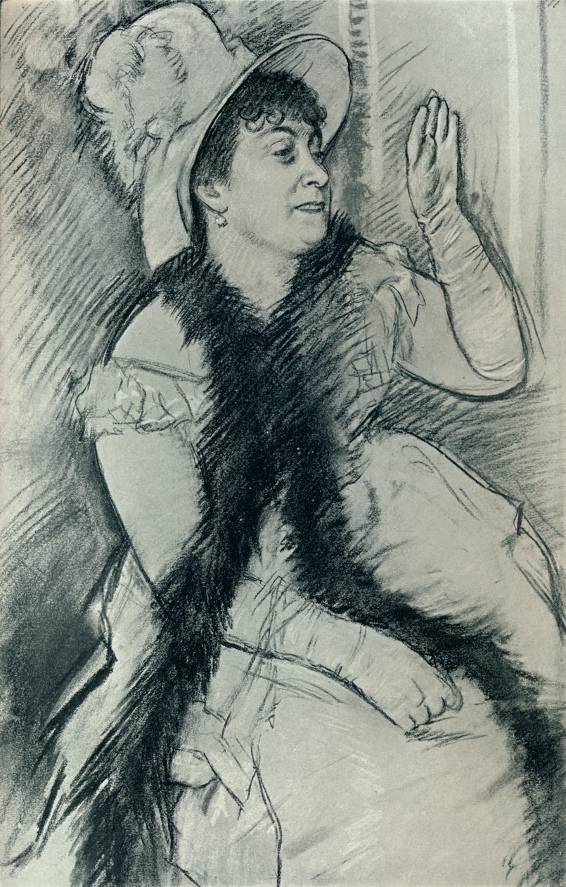 Porträtt av Madame X, c1800-talet av Edgar Degas