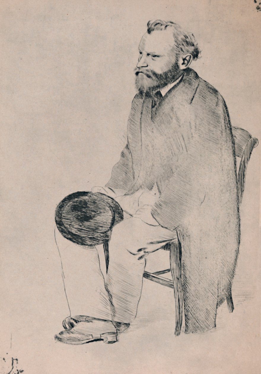 Porträtt av Manet sittande, ca 1865, 1946. av Edgar Degas