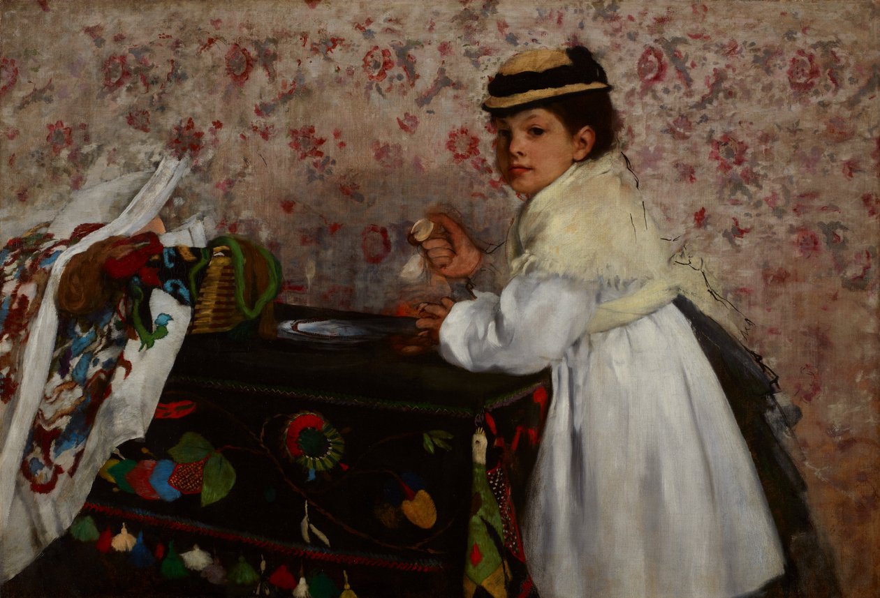 Porträtt av fröken Hortense Valpinçon av Edgar Degas