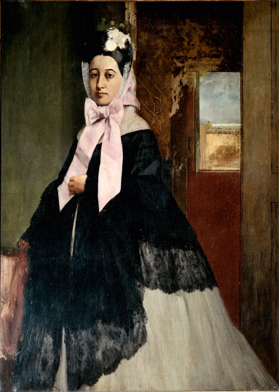 Porträtt av Therese De Gas (Degas), ca 1863 (olja på duk) av Edgar Degas