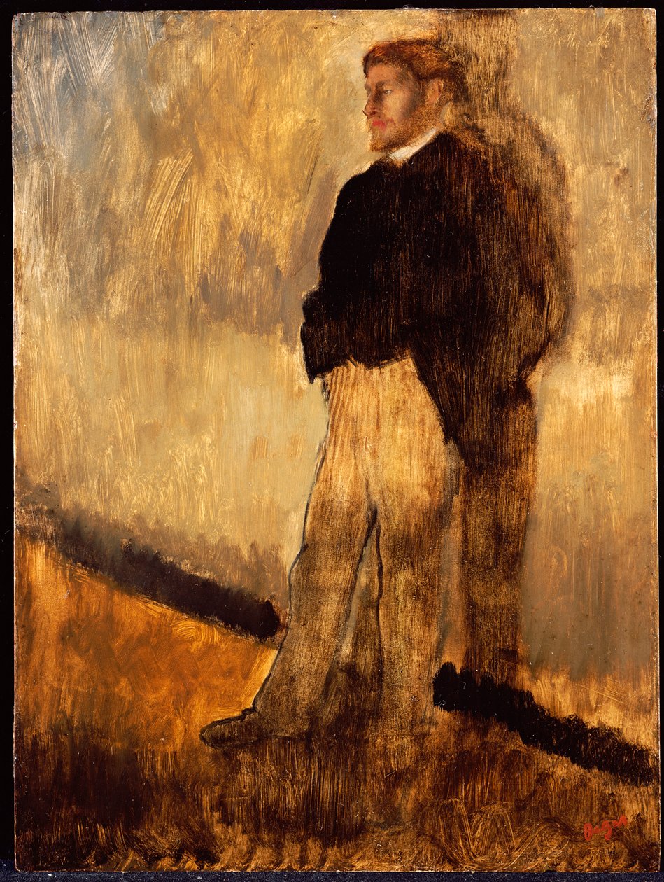 Porträtt av en man som står med händerna i fickorna av Edgar Degas