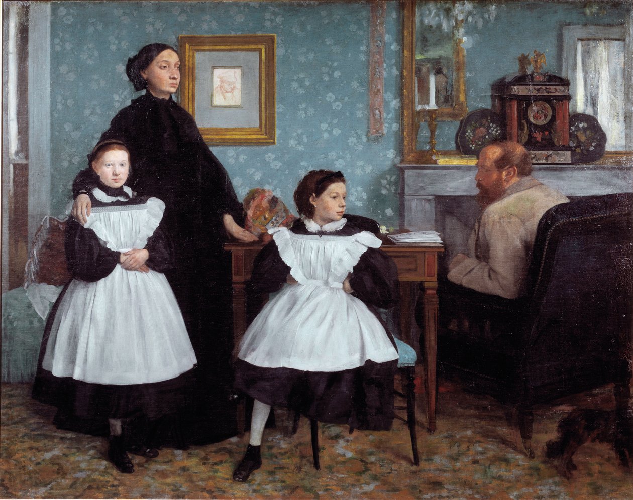 Porträtt av familjen Bellelli (olja på duk av Edgar Degas