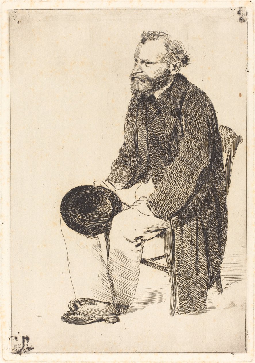 Porträtt av konstnären Edouard Manet 1832-1883 av Edgar Degas