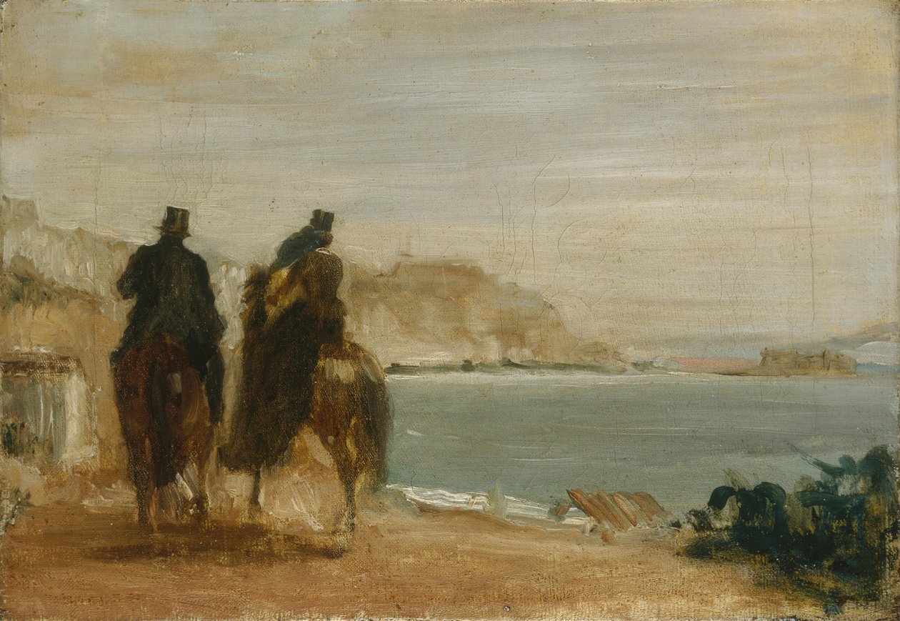 Promenade bredvid havet, ca 1860 av Edgar Degas