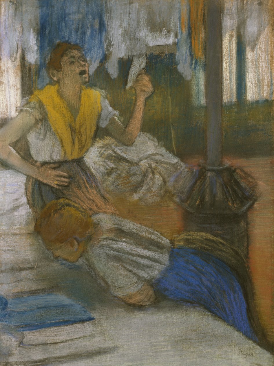 Läsa ett brev (pastell på papper) av Edgar Degas