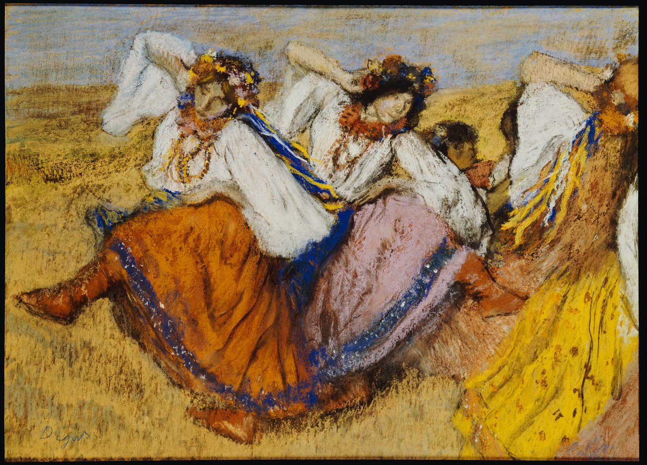Ryska dansare, ca 1895 av Edgar Degas