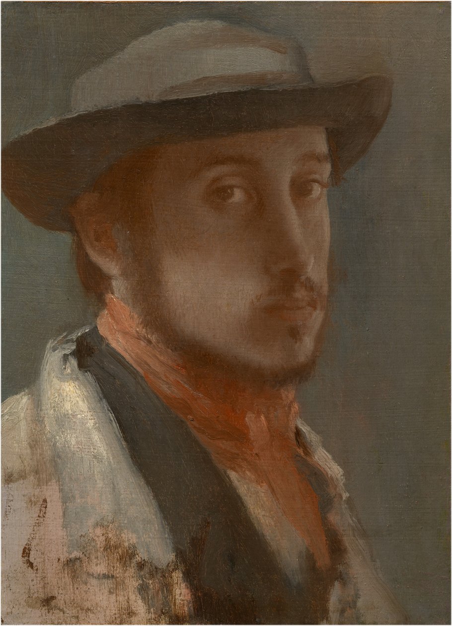 Självporträtt, ca. 1858 av Edgar Degas