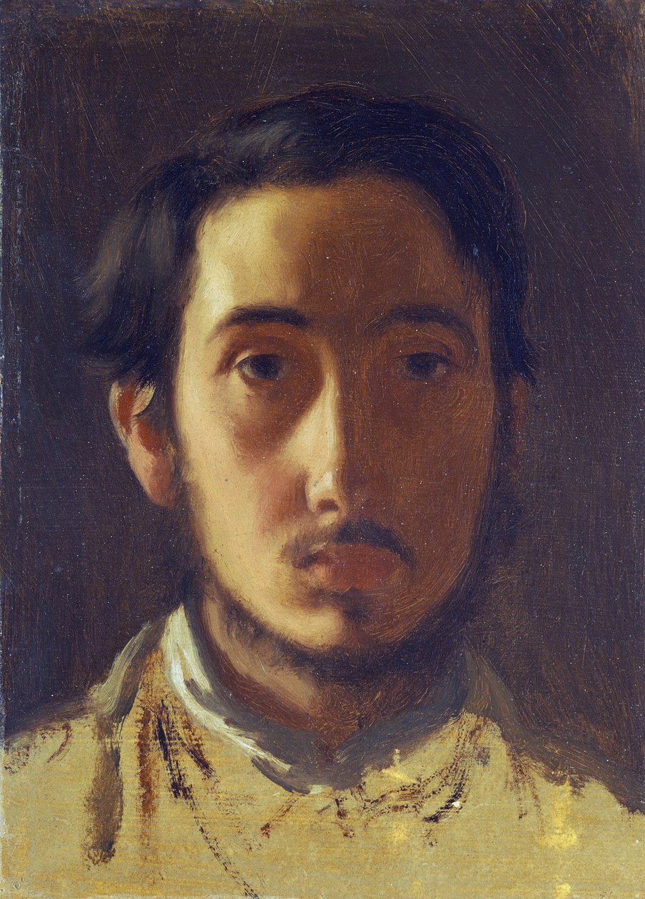 Självporträtt, ca 1857 av Edgar Degas