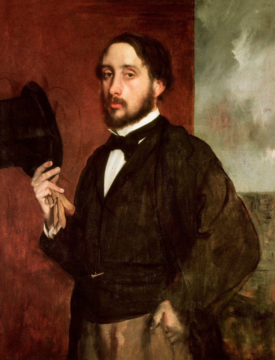 Självporträtt, ca 1862 (olja på duk) av Edgar Degas