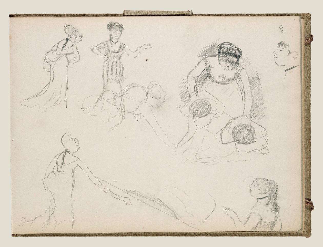 Skisser av cafésångare av Edgar Degas