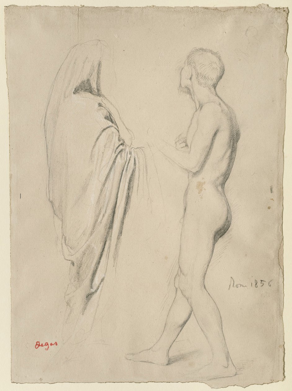Studie för "Dante och Vergilius", c.1856-57 av Edgar Degas