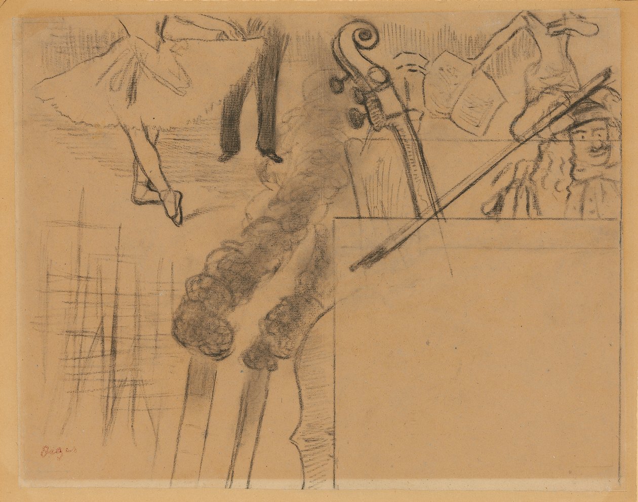 Studera för programmet för Galerie Ponsin Soiree Artistique, 15 maj 1884 av Edgar Degas
