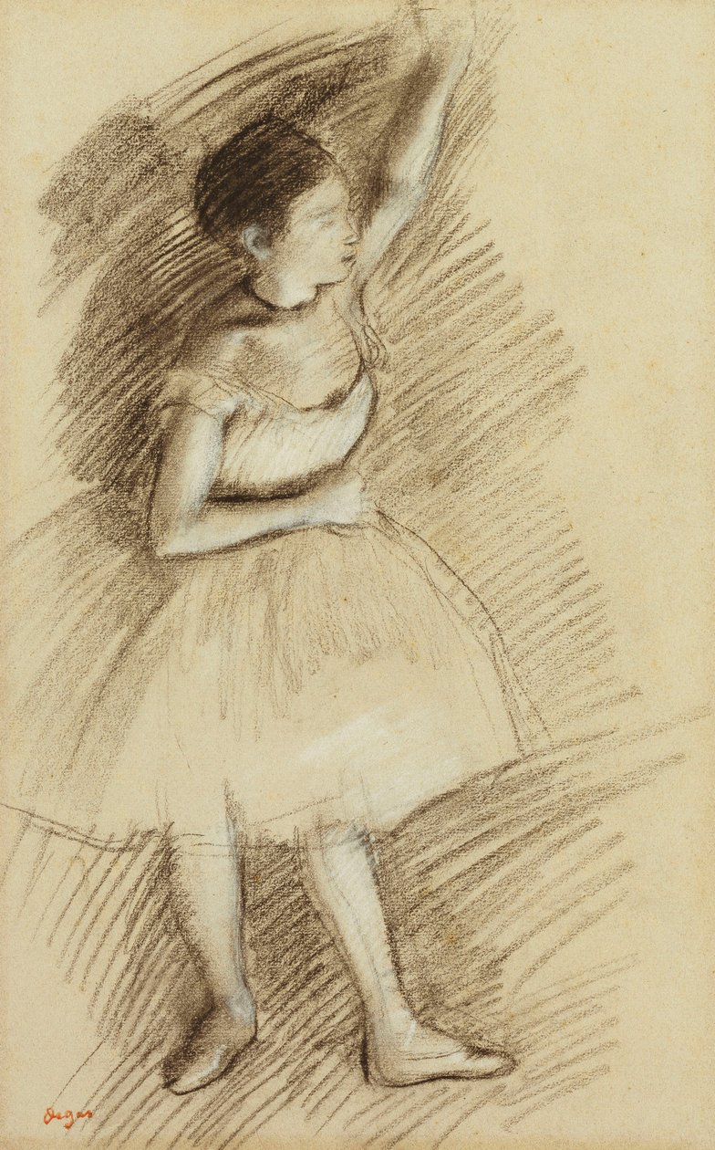 Studie av en dansare; Dansarstudie av Edgar Degas