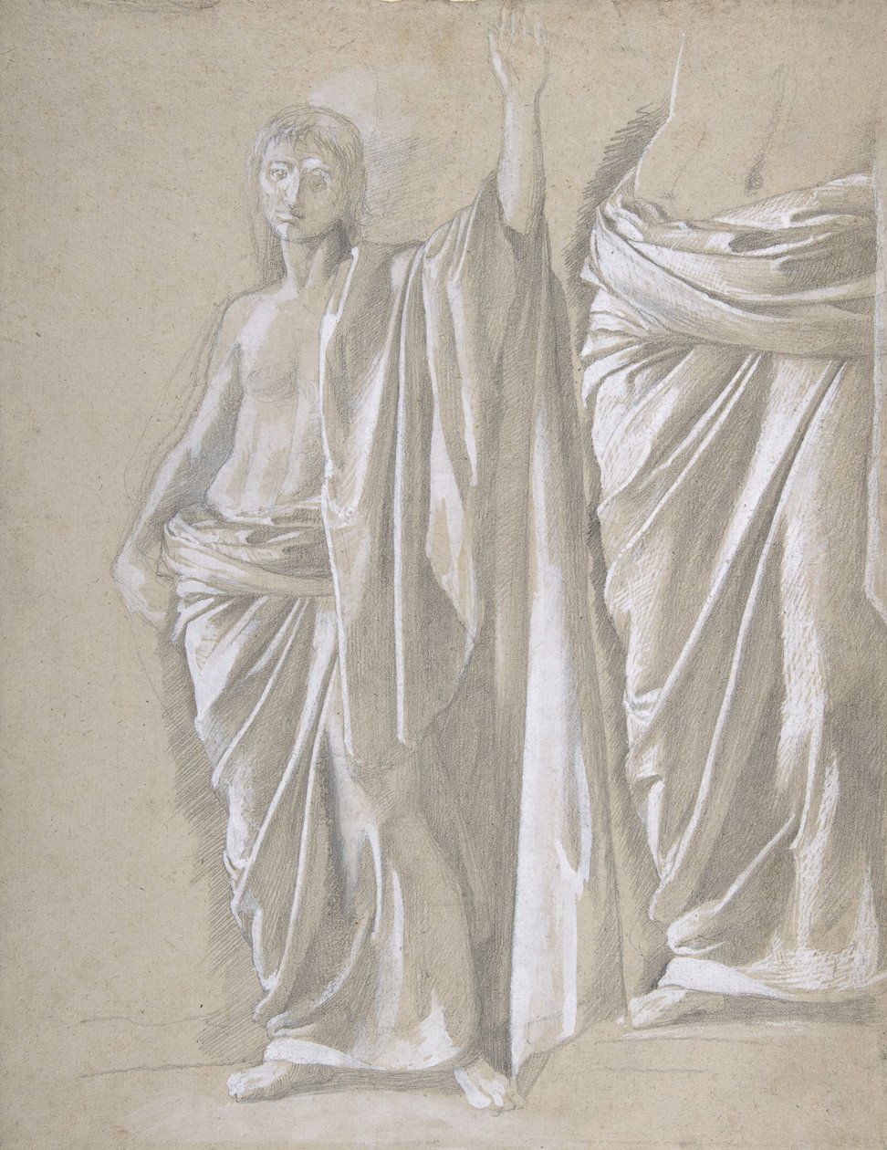 Studie av en draperad figur, 1857-58. av Edgar Degas