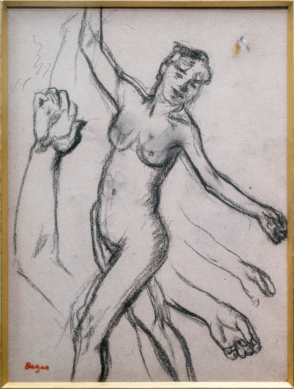 Studie av en kvinna. 1878, kol på papper. av Edgar Degas