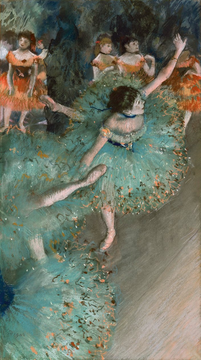 Svängande dansare Dansare i grönt, 1877-1878 av Edgar Degas