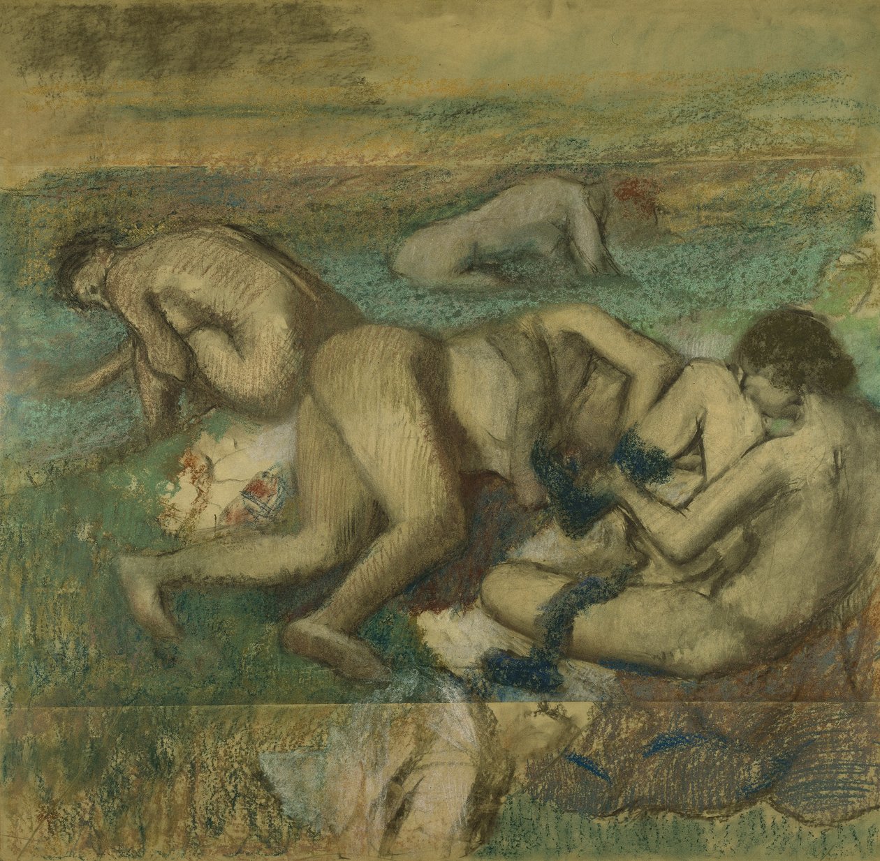 Badarna, 1885-95 av Edgar Degas