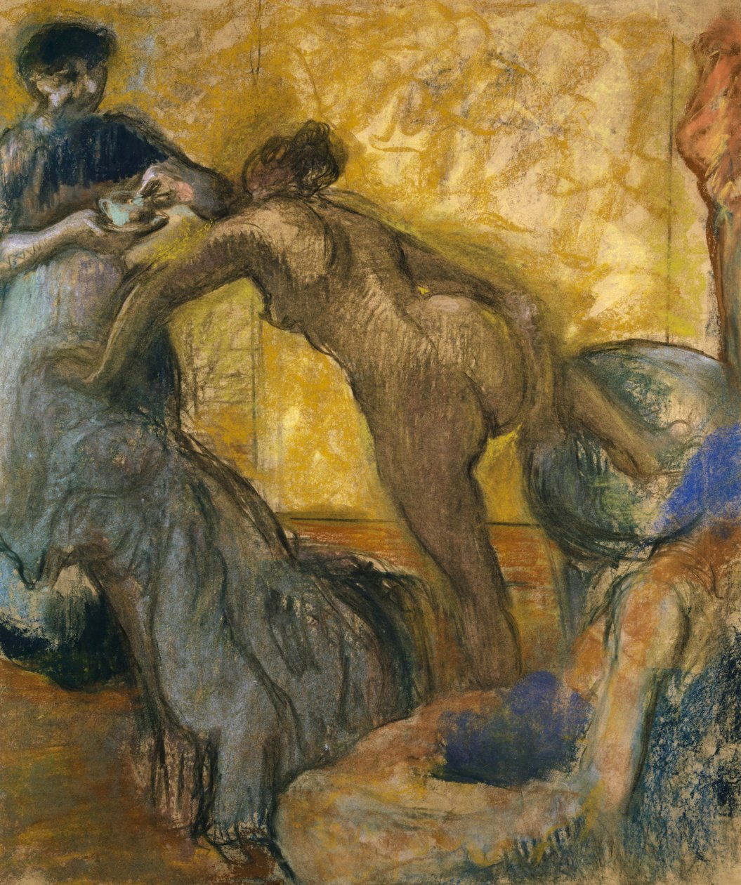 Bägaren varm choklad, 1900-5 av Edgar Degas