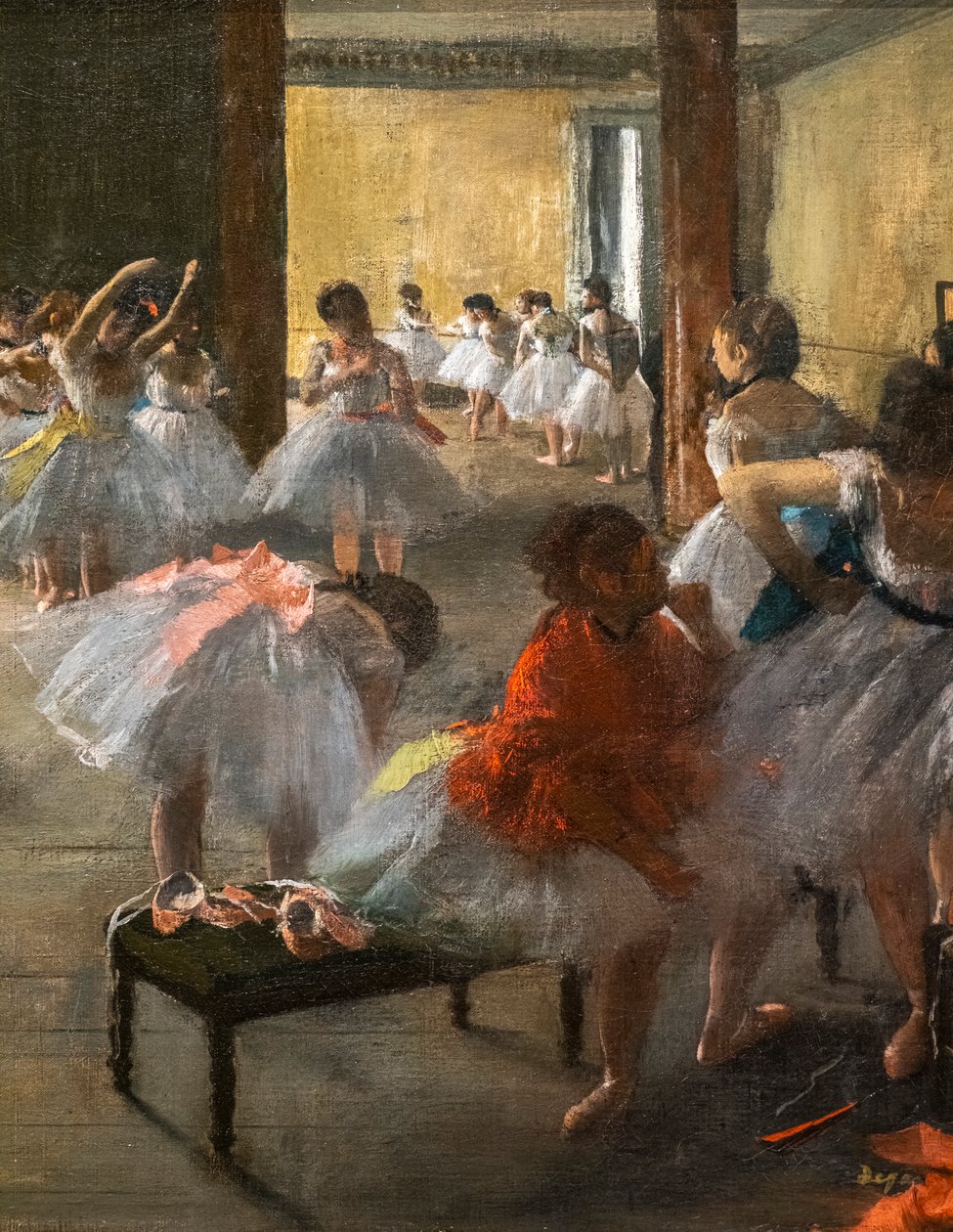 Dansklassen (detalj). 1873. Olja på duk. av Edgar Degas