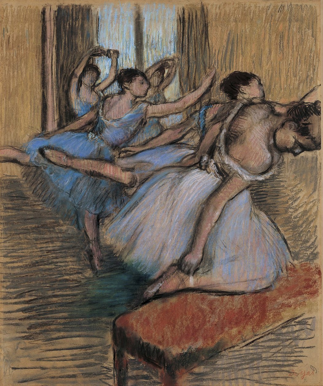 Dansarna, ca 1900 (pastell och kol på papper) av Edgar Degas