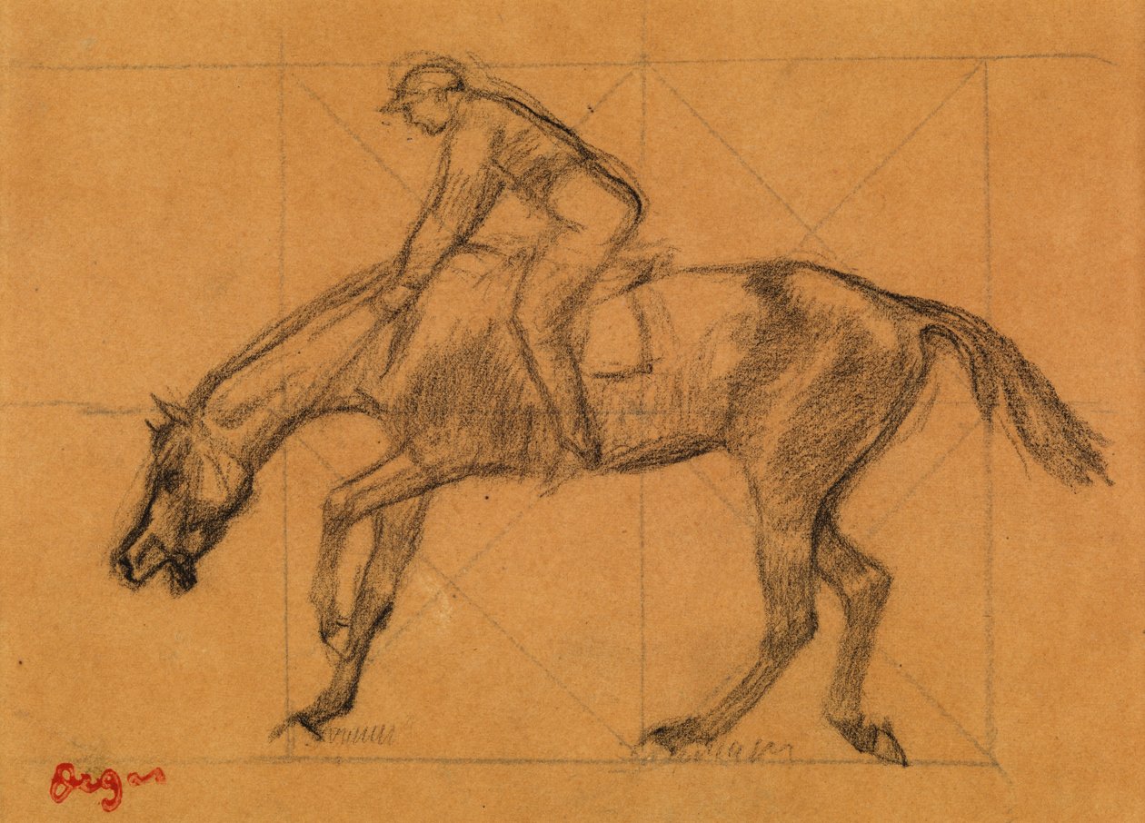 The End of the Race, ca 1882 (krita på tonat papper) av Edgar Degas