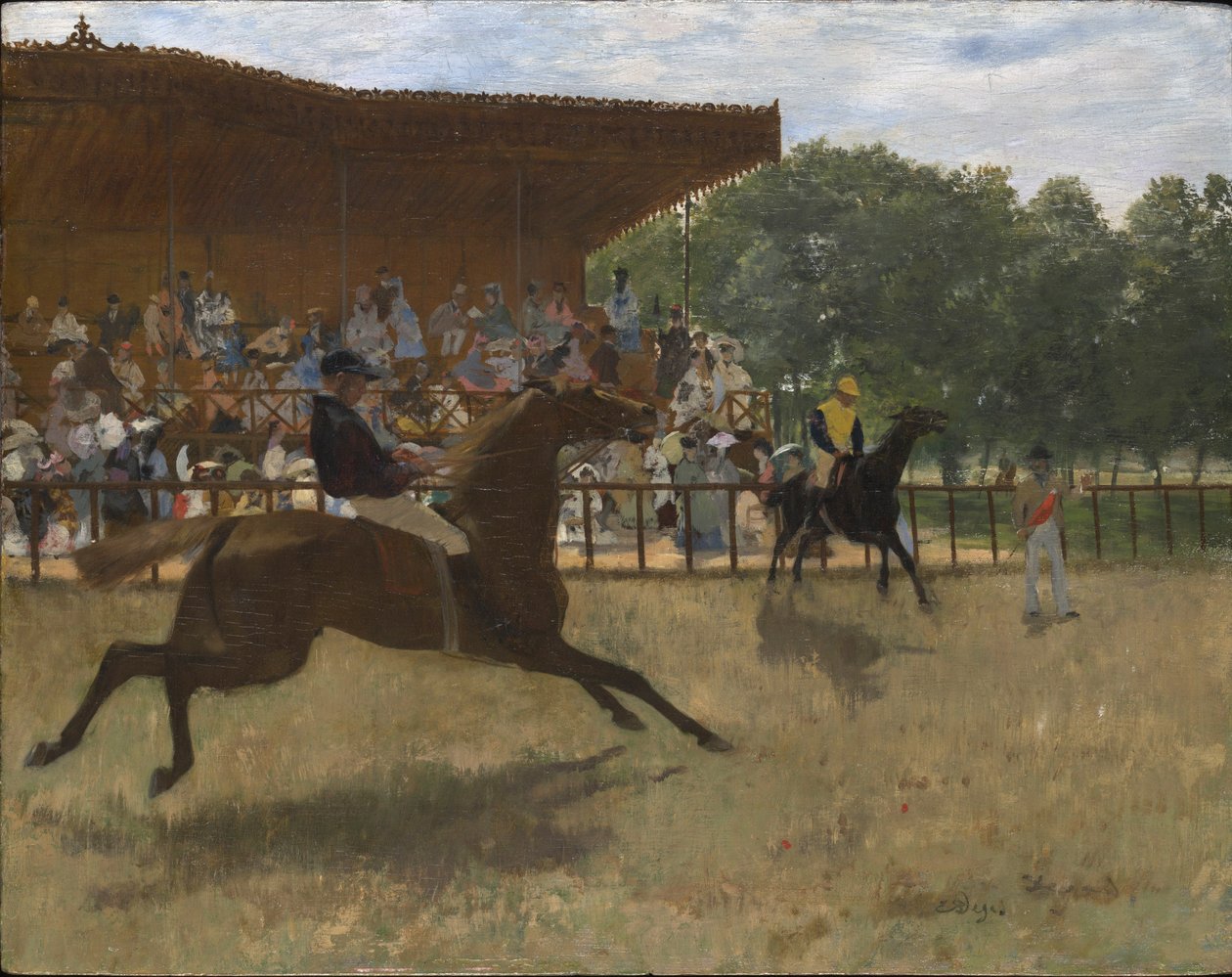 Den falska starten, c.1869-72 av Edgar Degas