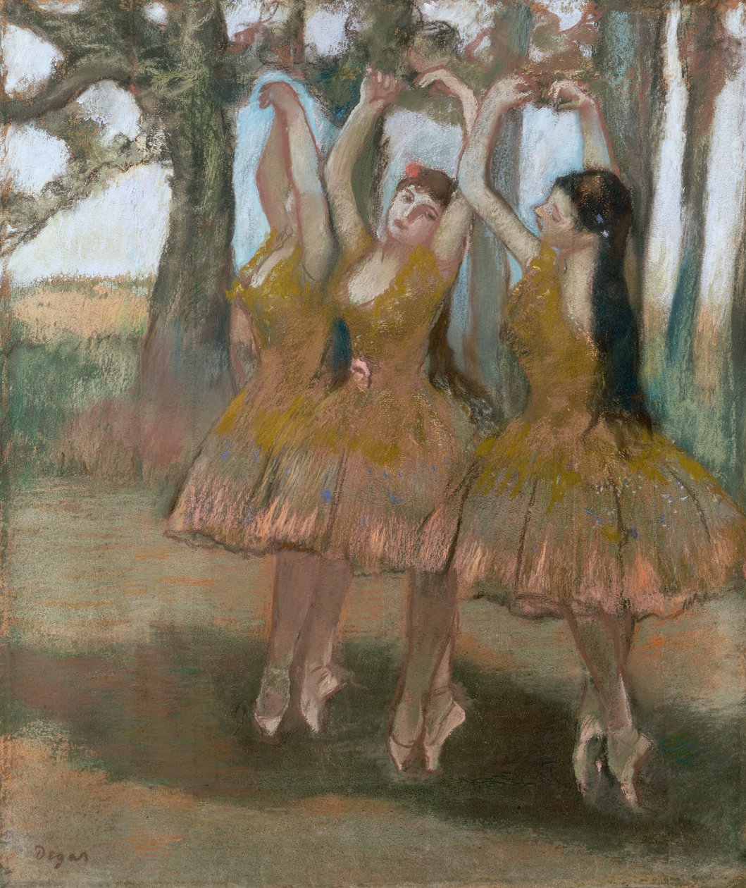 Den grekiska dansen, ca 1881 av Edgar Degas