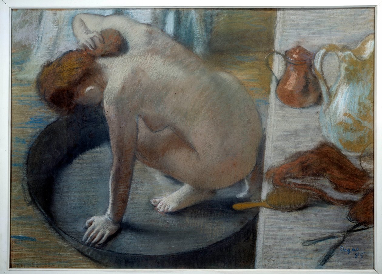 Pastellbadkaret av Edgar Degas (1834-1917). 1886. Sön. 0,60 x 0,83 m. Paris, Musée d