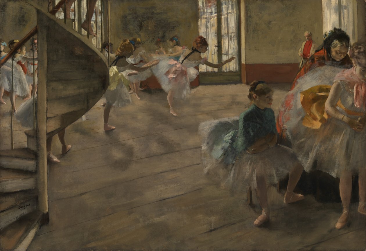 The Rehearsal, c.1877 (olja på duk) av Edgar Degas