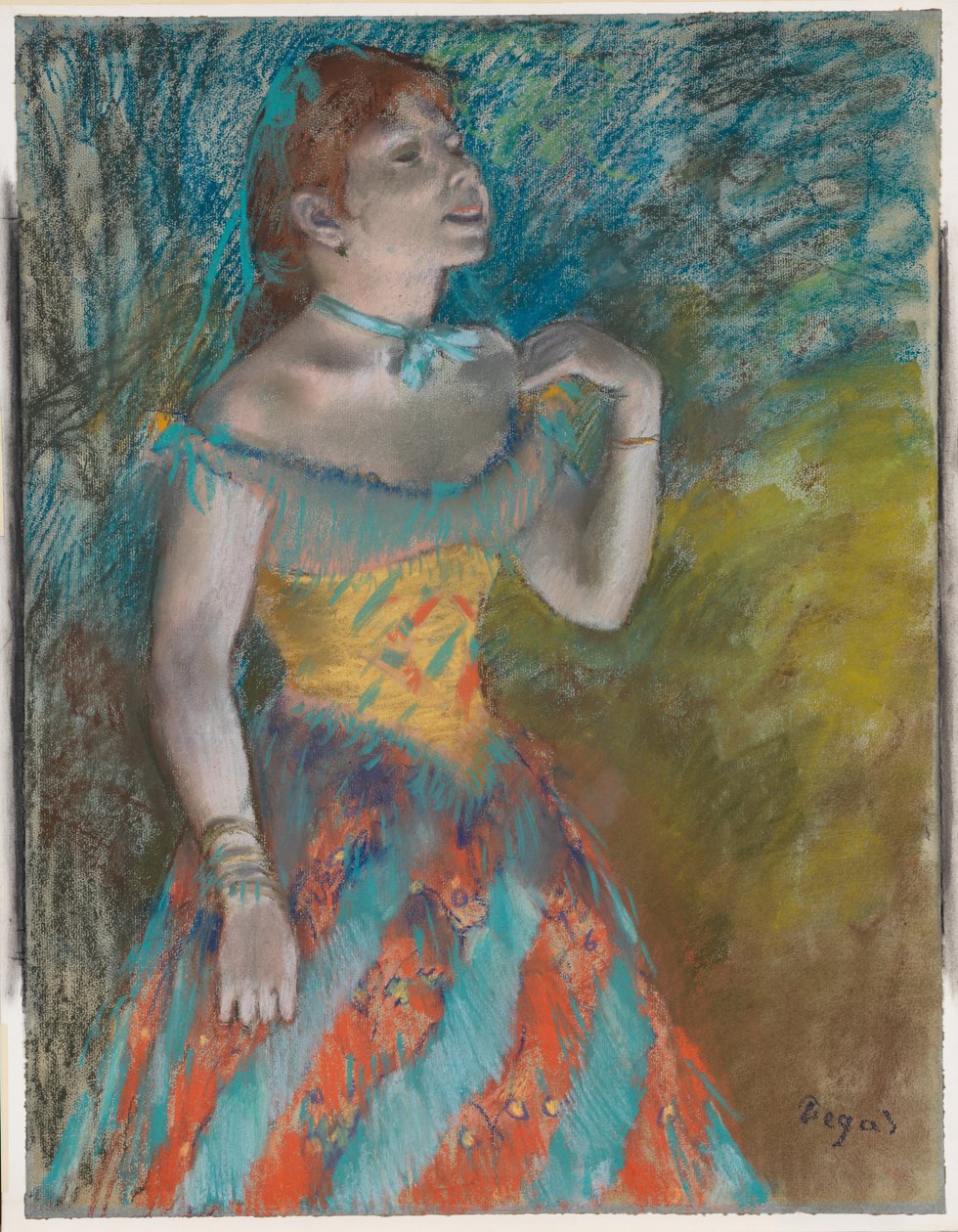 Sångaren i grönt av Edgar Degas