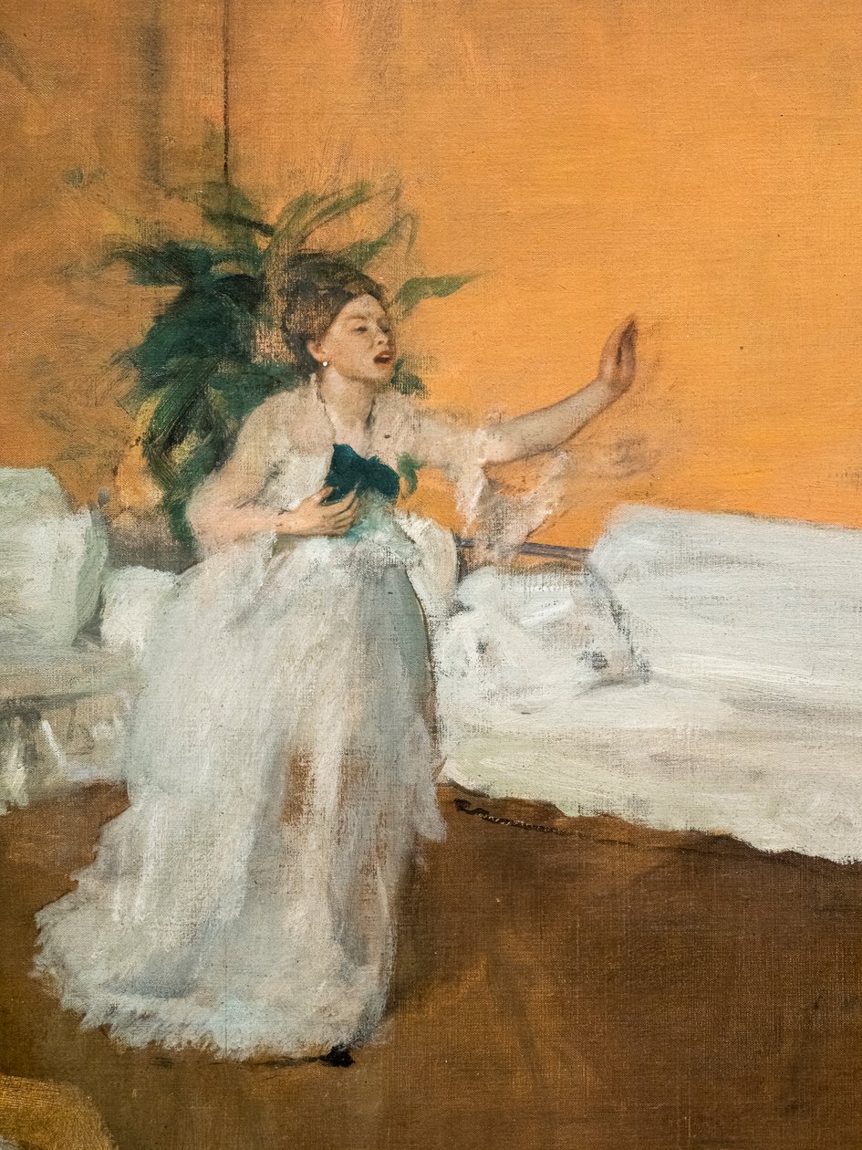Låtupprepningen (detalj). Omkring 1869. Olja på duk. av Edgar Degas