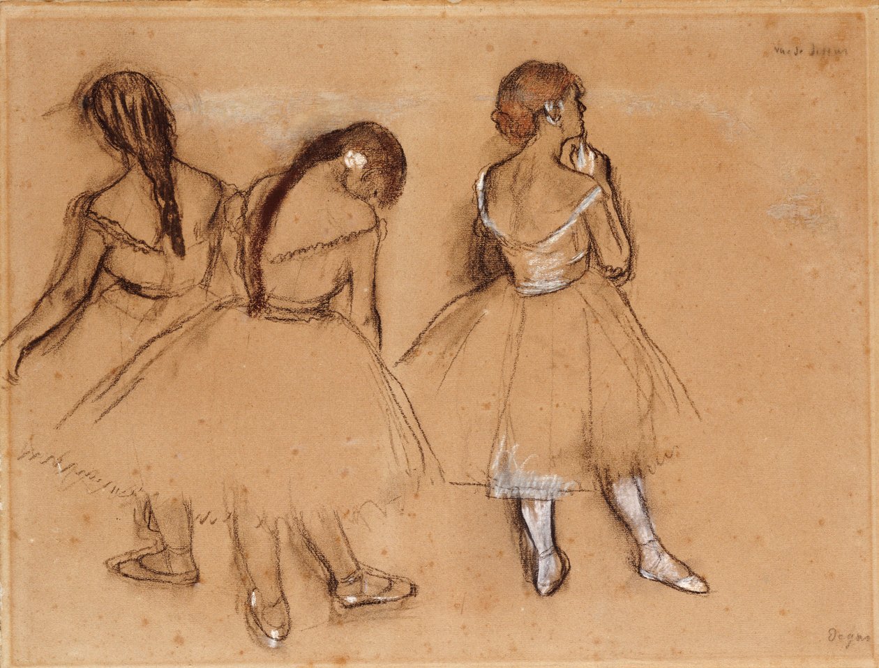 Tre dansare av Edgar Degas