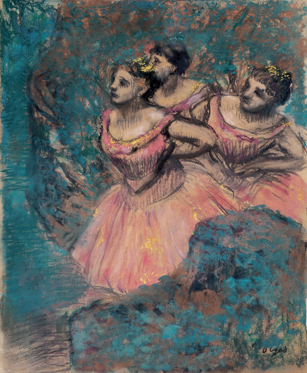Three Dancers in Red par Degas, Edgar (1834-1917) av Edgar Degas