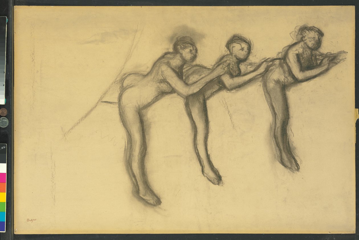 Tre dansare i strumpbyxor, ca 1895-1900 av Edgar Degas