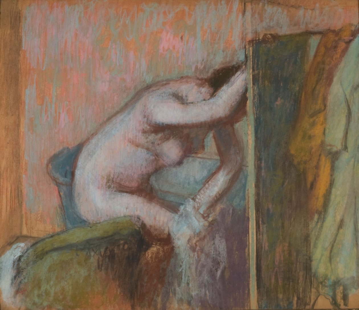Toilette after the Bath, ca 1888 (pastell på kartong) av Edgar Degas