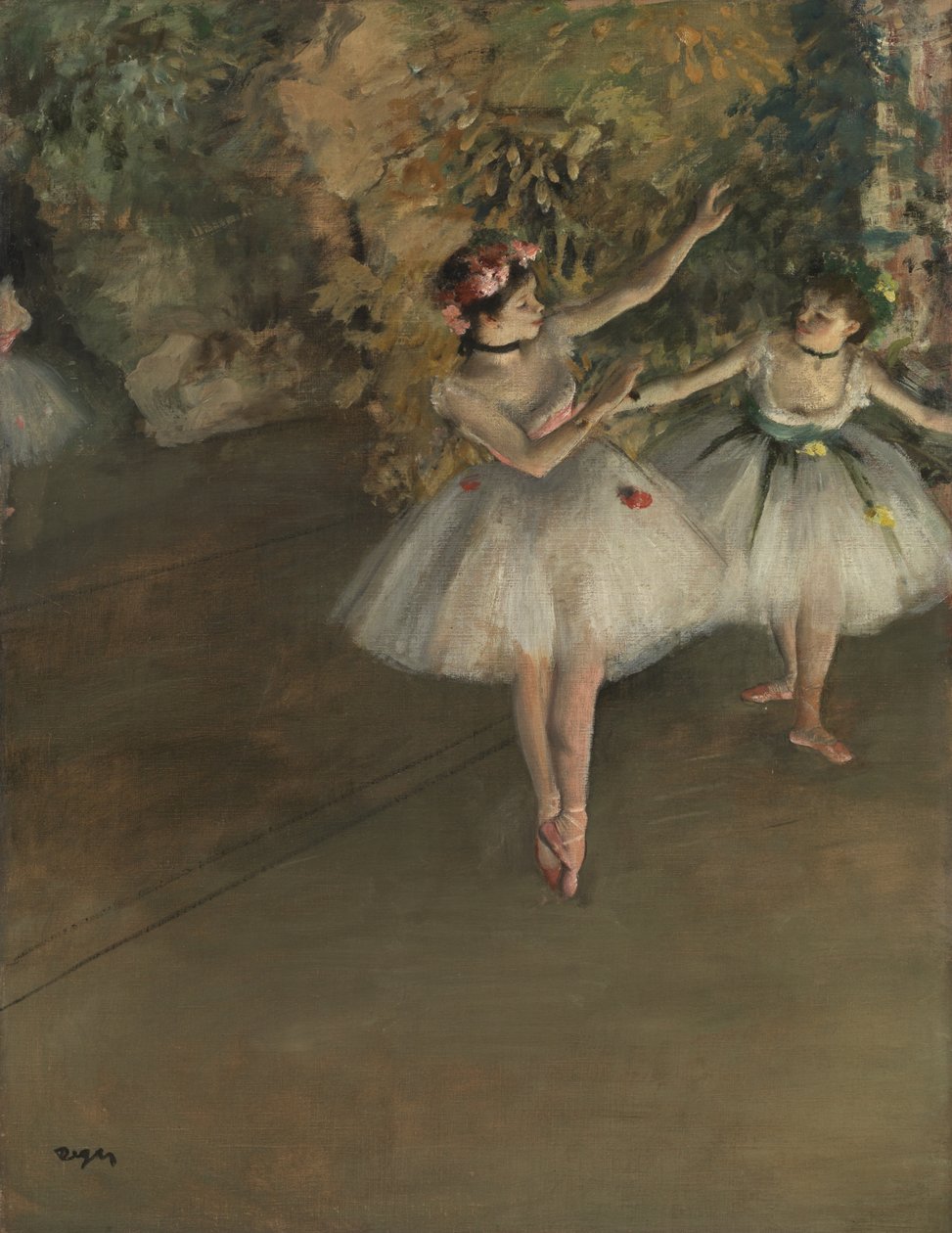 Två dansare på en scen, ca 1874 av Edgar Degas