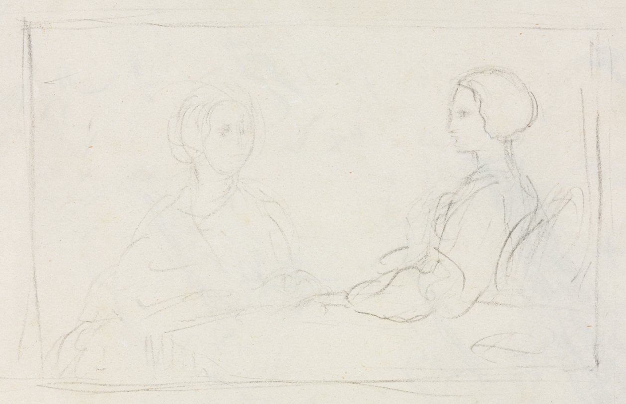 Två sittande kvinnor (verso) av Edgar Degas