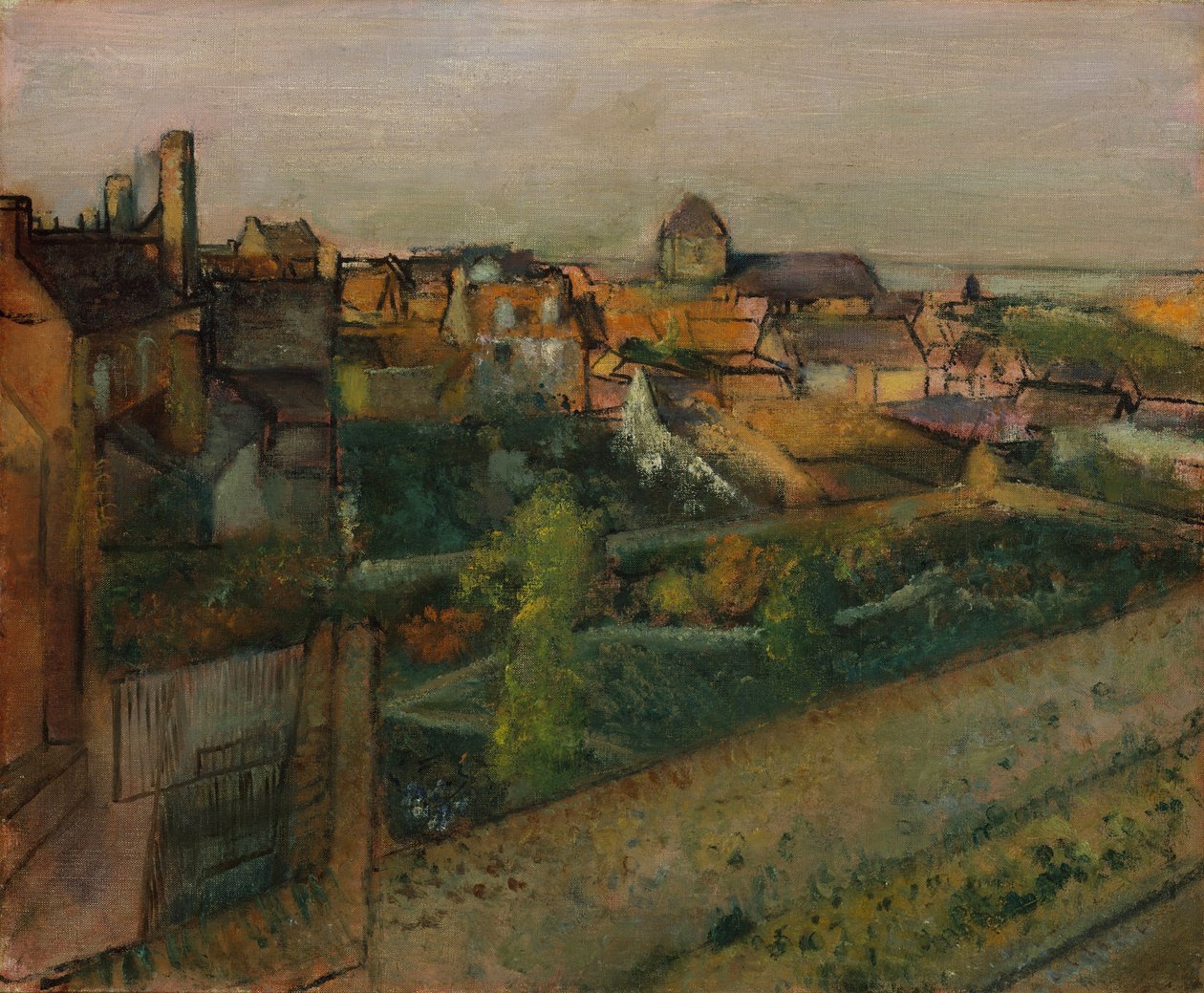 Utsikt över Saint-Valéry-sur-Somme, 1896-98 av Edgar Degas
