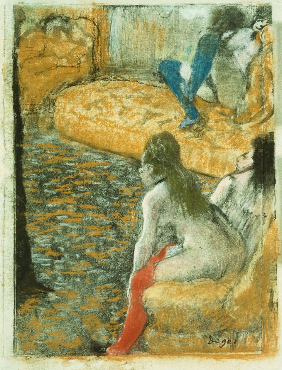 Väntar på en klient, ca 1879 av Edgar Degas