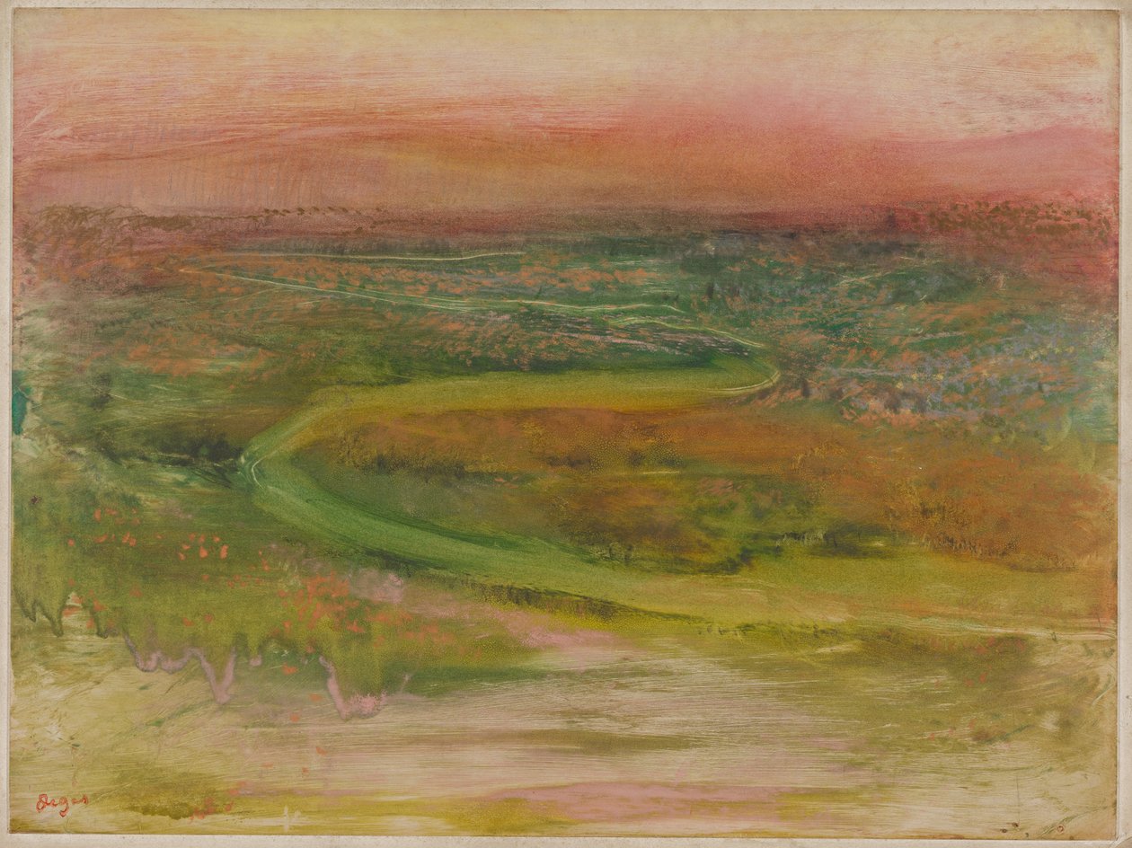 Slingrande flod av Edgar Degas