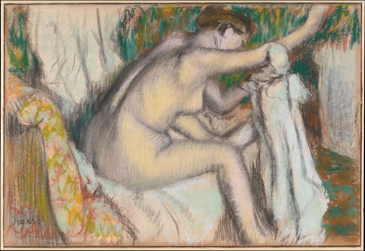 Kvinna som torkar sin arm av Edgar Degas