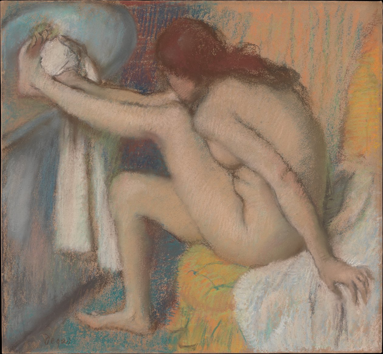 Kvinna som torkar sin fot av Edgar Degas