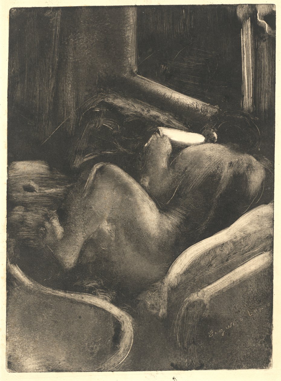 Kvinna som läser (Liseuse) av Edgar Degas