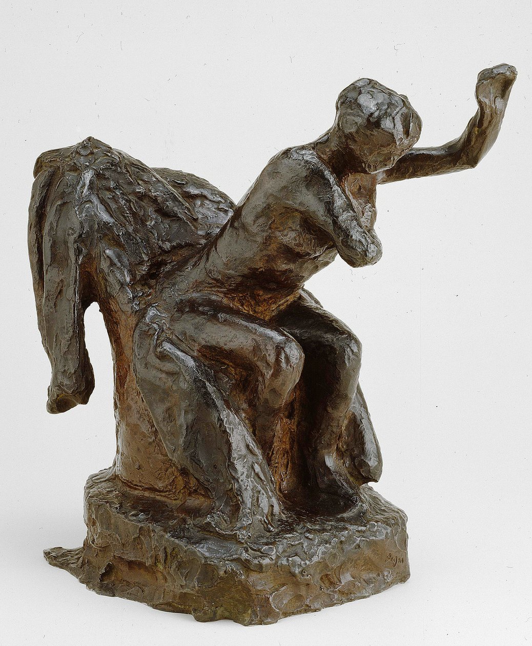 Kvinna som sitter i en fåtölj, modellerad ca. 1903 gjuten 191921. av Edgar Degas