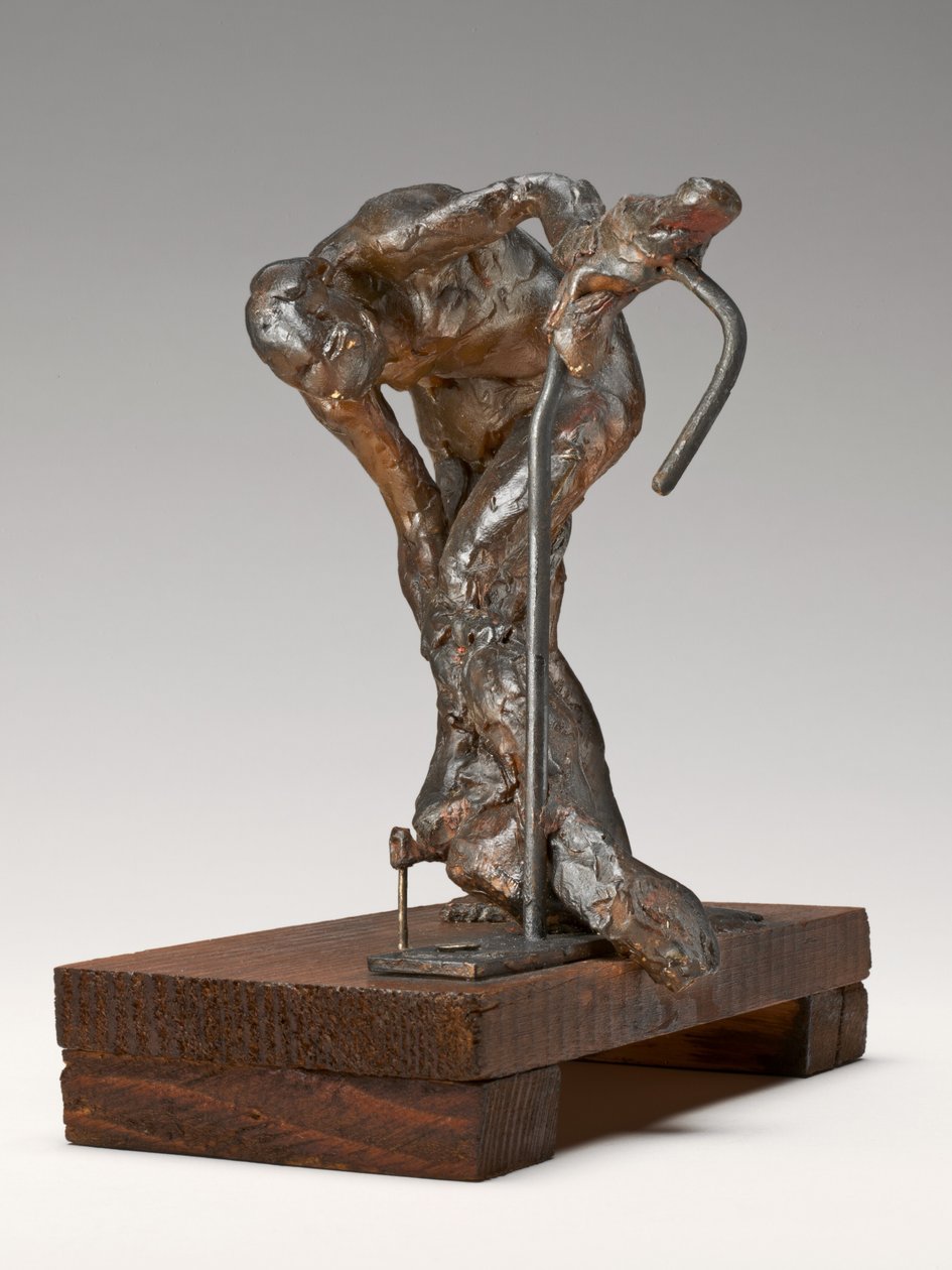 Kvinna som tvättar sitt vänstra ben, ca. 1890-talet. av Edgar Degas