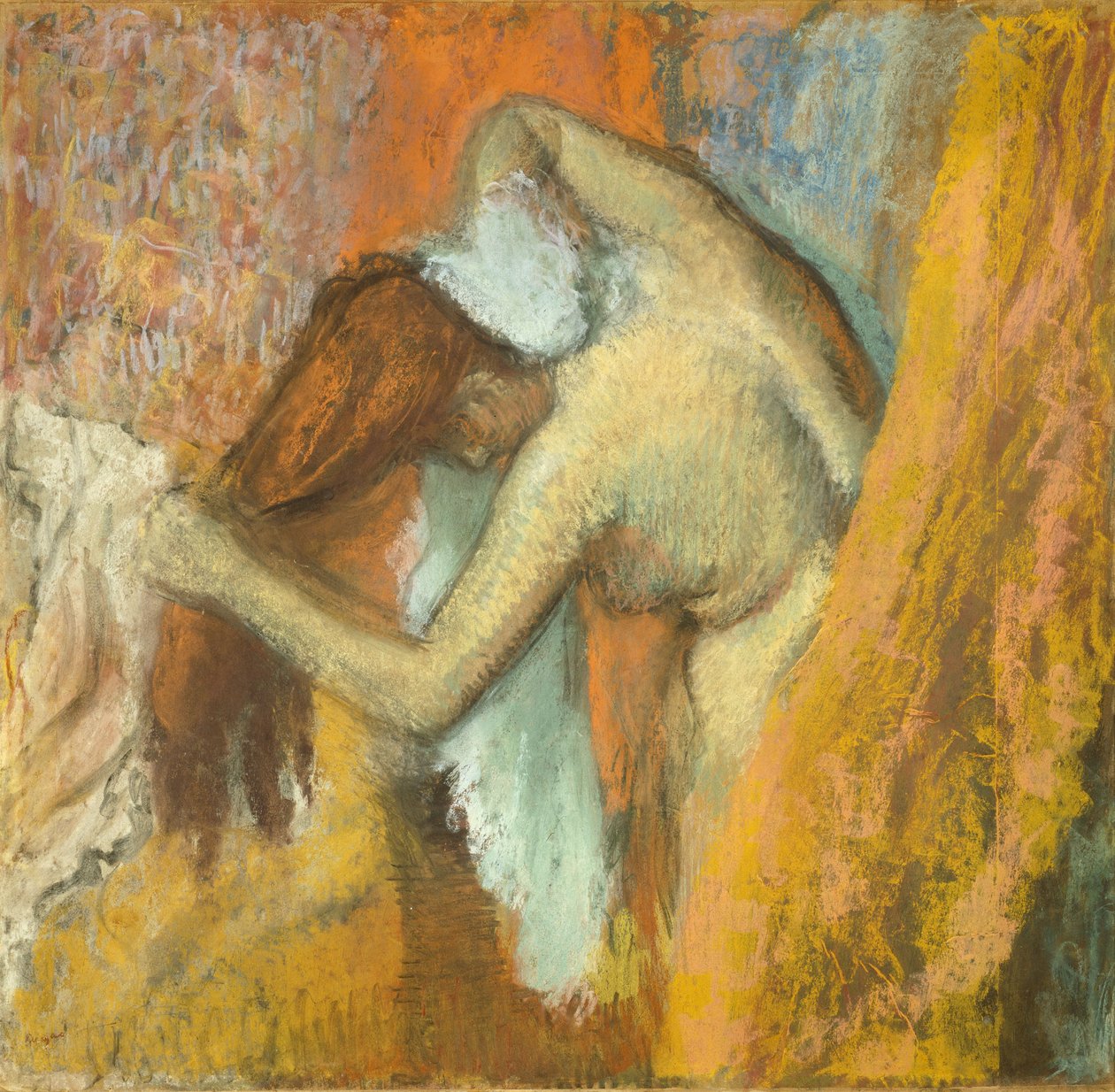 Kvinna vid sin toalett av Edgar Degas