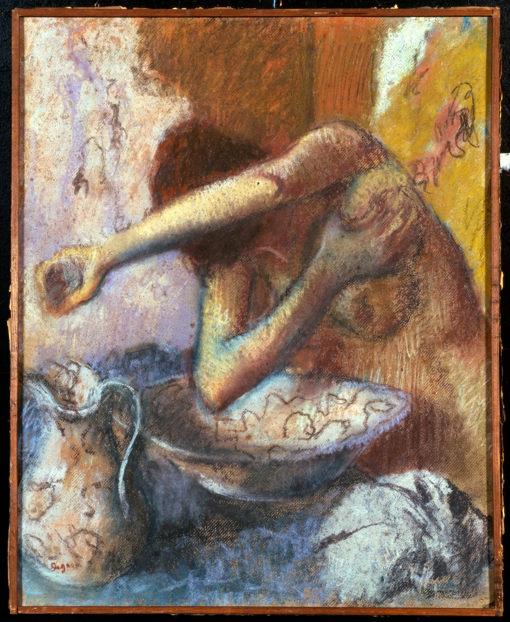 Kvinna vid hennes toalett, c.1887 av Edgar Degas